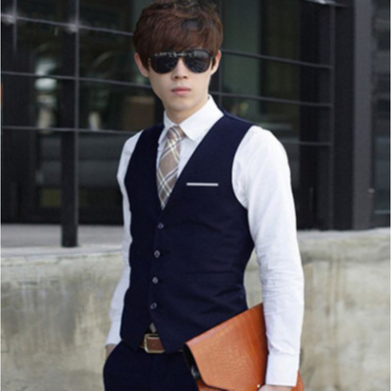 Elegant Formal Men'S Wear - Men British Slim Fit Suit Vest