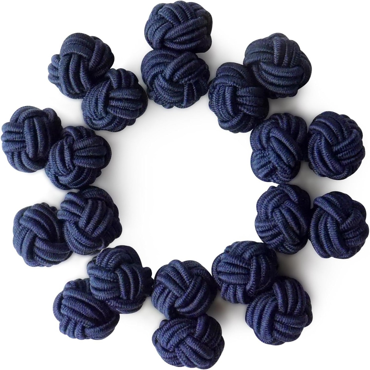Men'S Formal Wear Accessories - 5 Pairs Unisex Fabric Knot Cufflinks