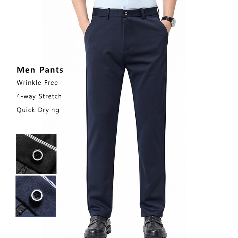 Dress Pant Flat Front - Men's Stretch Casual Golf Pants Flat