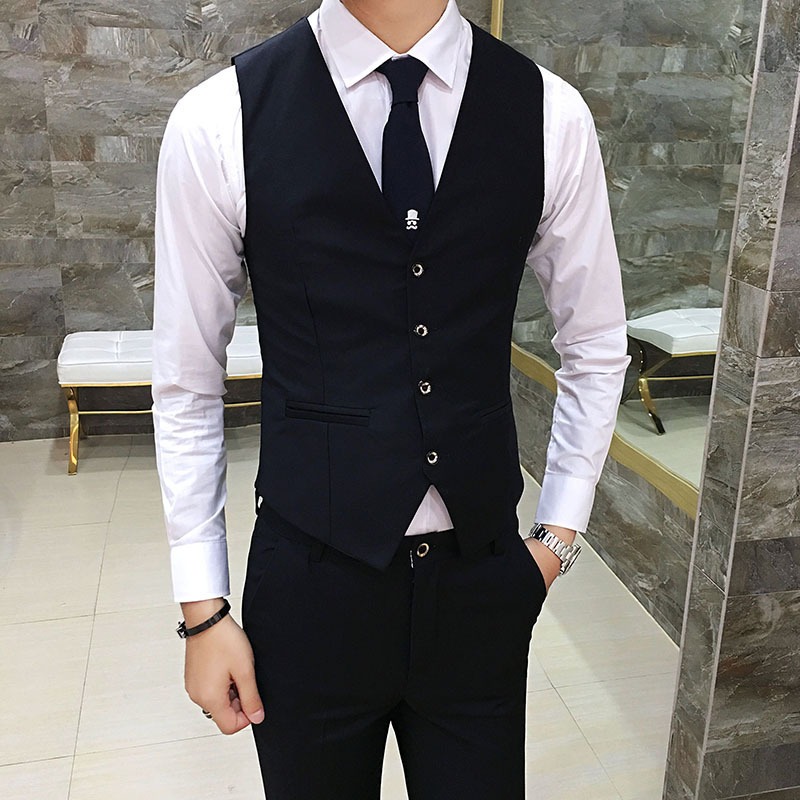 Men British Slim Fit Suit Vest - огляд і ціна Elegant Formal Men'S Wear
