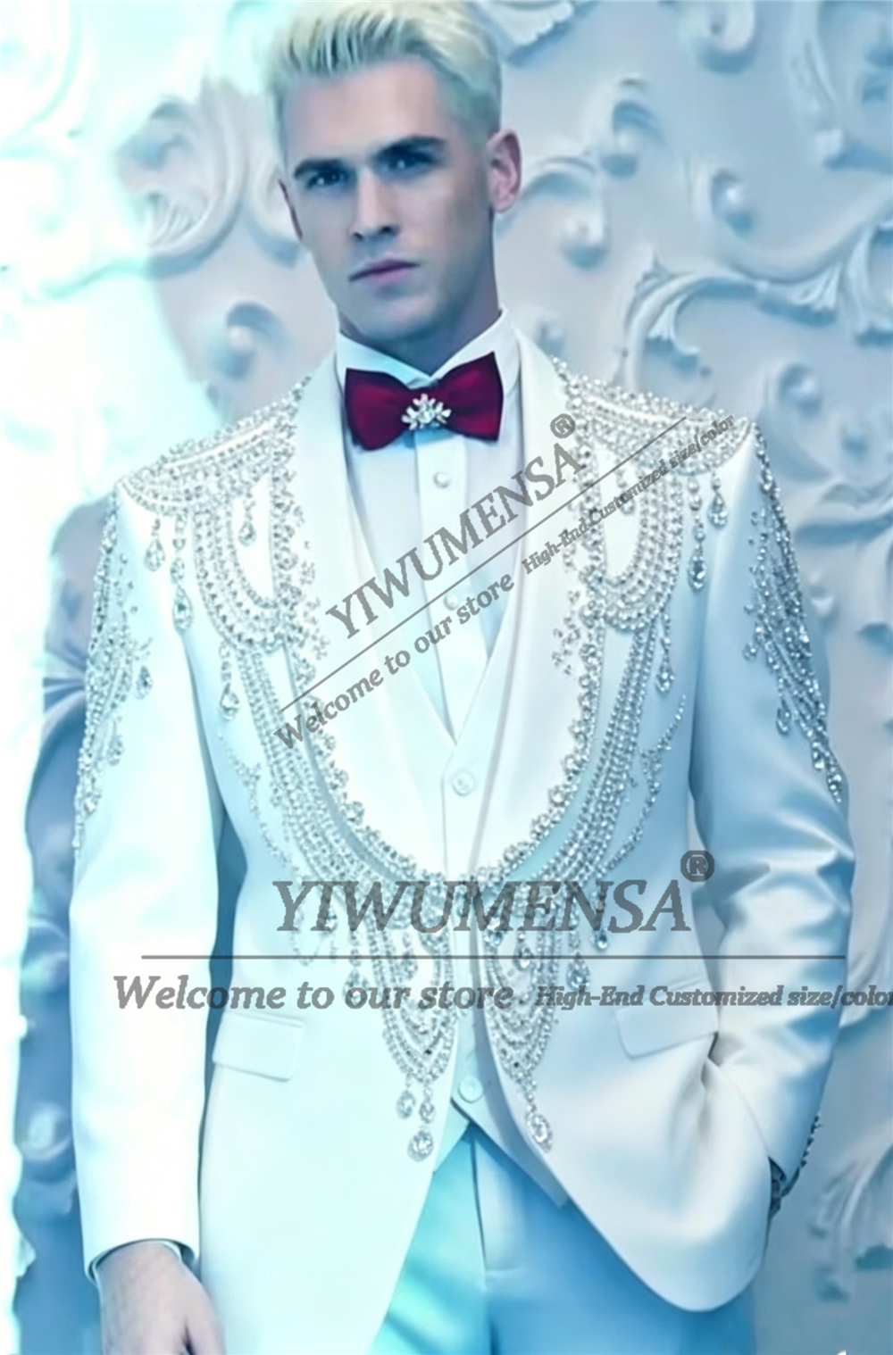 Male Fashion Beading Crystals  - огляд і ціна Men'S Formal Wear In Wedding