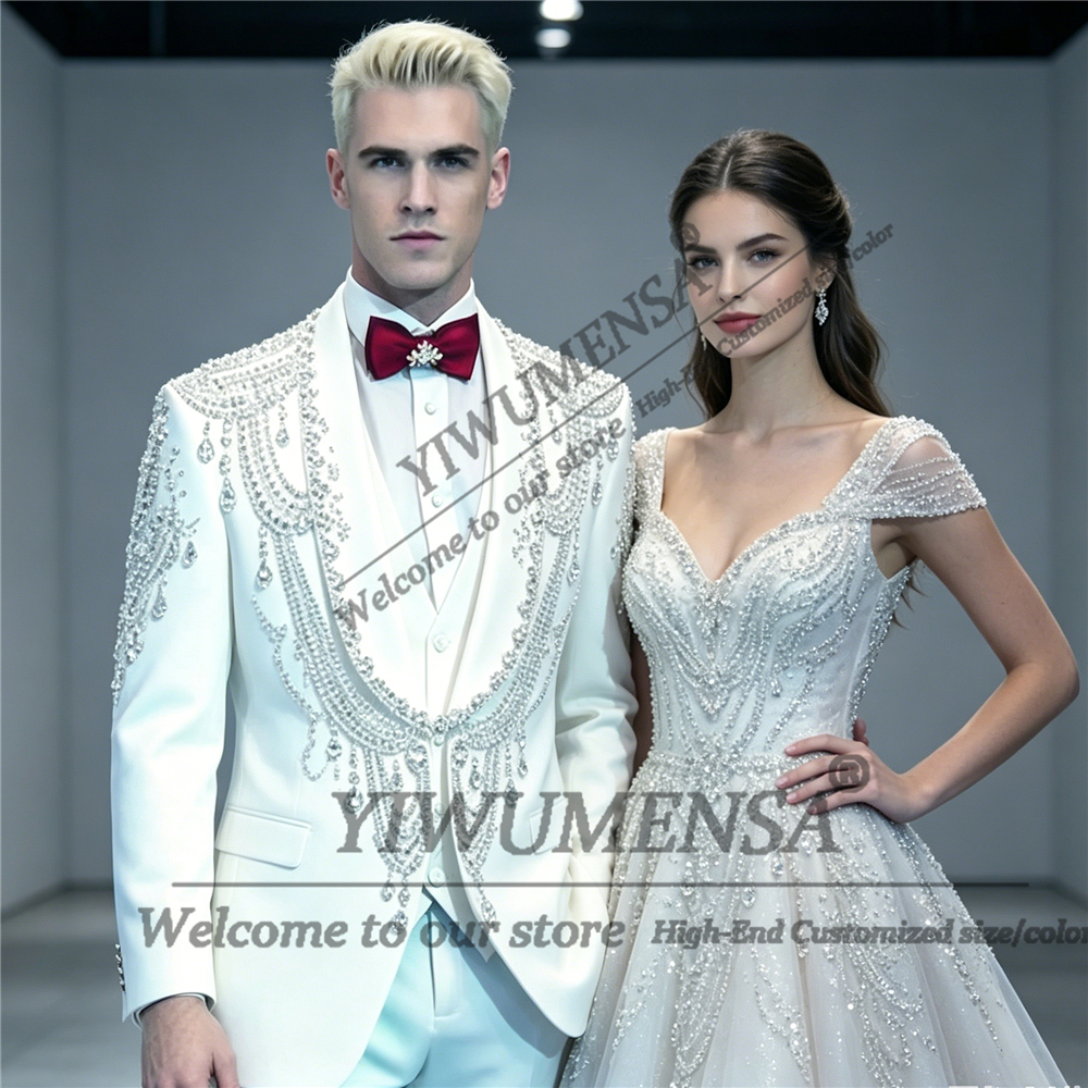 Male Fashion Beading Crystals  - огляд і ціна Men'S Formal Wear In Wedding