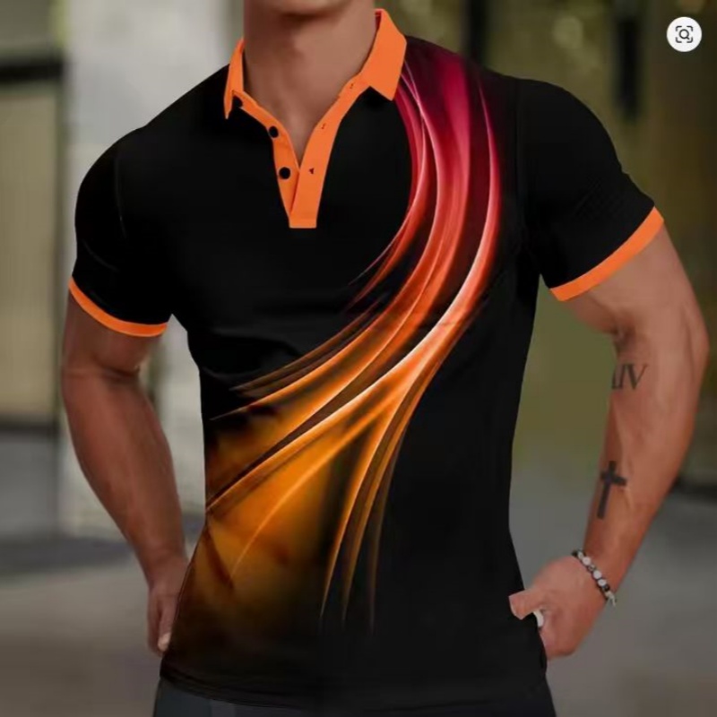 2025 Men's Geometric Golf Shir - огляд і ціна Men Formal Wear Top