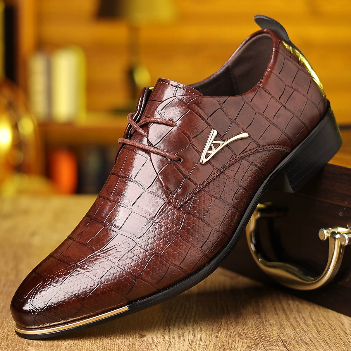 Fashion PU Leather Shoes Men B - огляд і ціна Men'S Formal Wear Accessories