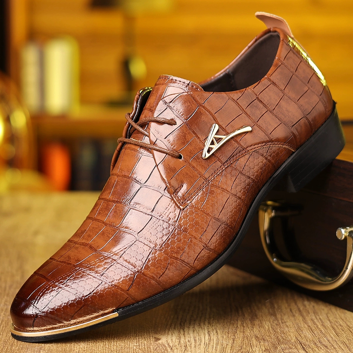 Fashion PU Leather Shoes Men B - огляд і ціна Men'S Formal Wear Accessories