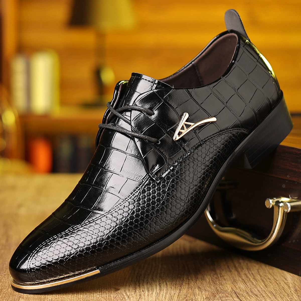 Fashion PU Leather Shoes Men B - огляд і ціна Men'S Formal Wear Accessories