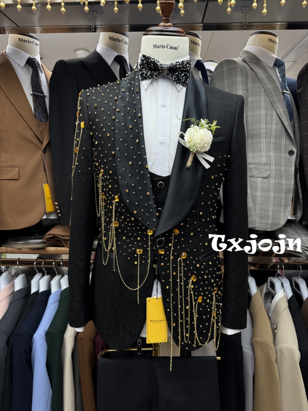 New Golden Beaded Tassel Suit  - огляд і ціна Men'S Formal Wear In Wedding