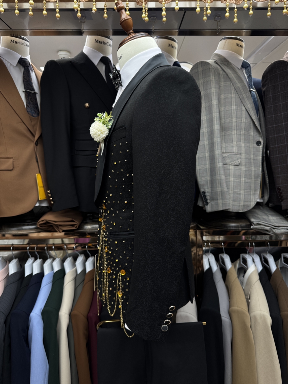 New Golden Beaded Tassel Suit  - огляд і ціна Men'S Formal Wear In Wedding