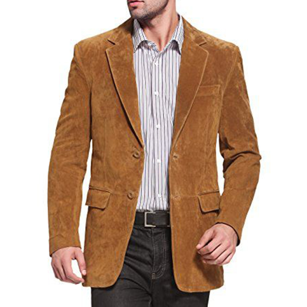 Men's Faux Suede Jacket Comfor - огляд і ціна Men Formal Wear Shop