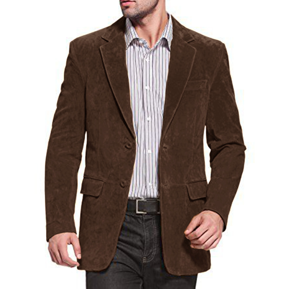 Men's Faux Suede Jacket Comfor - огляд і ціна Men Formal Wear Shop