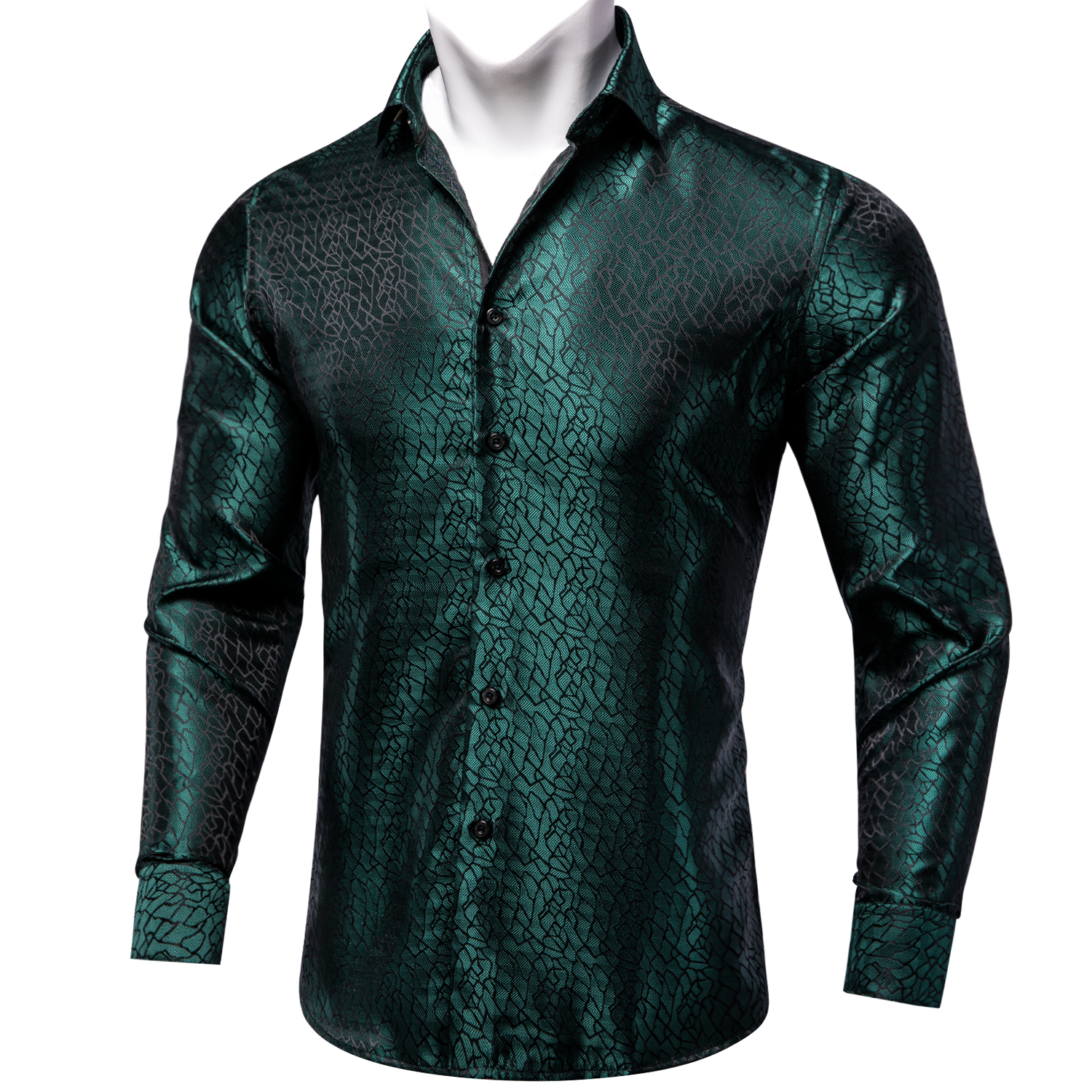 Fashion Green Shirts For Men C - огляд і ціна Men Formal Wear Top
