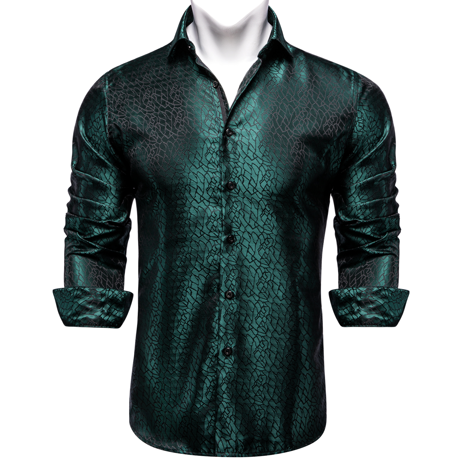 Fashion Green Shirts For Men C - огляд і ціна Men Formal Wear Top