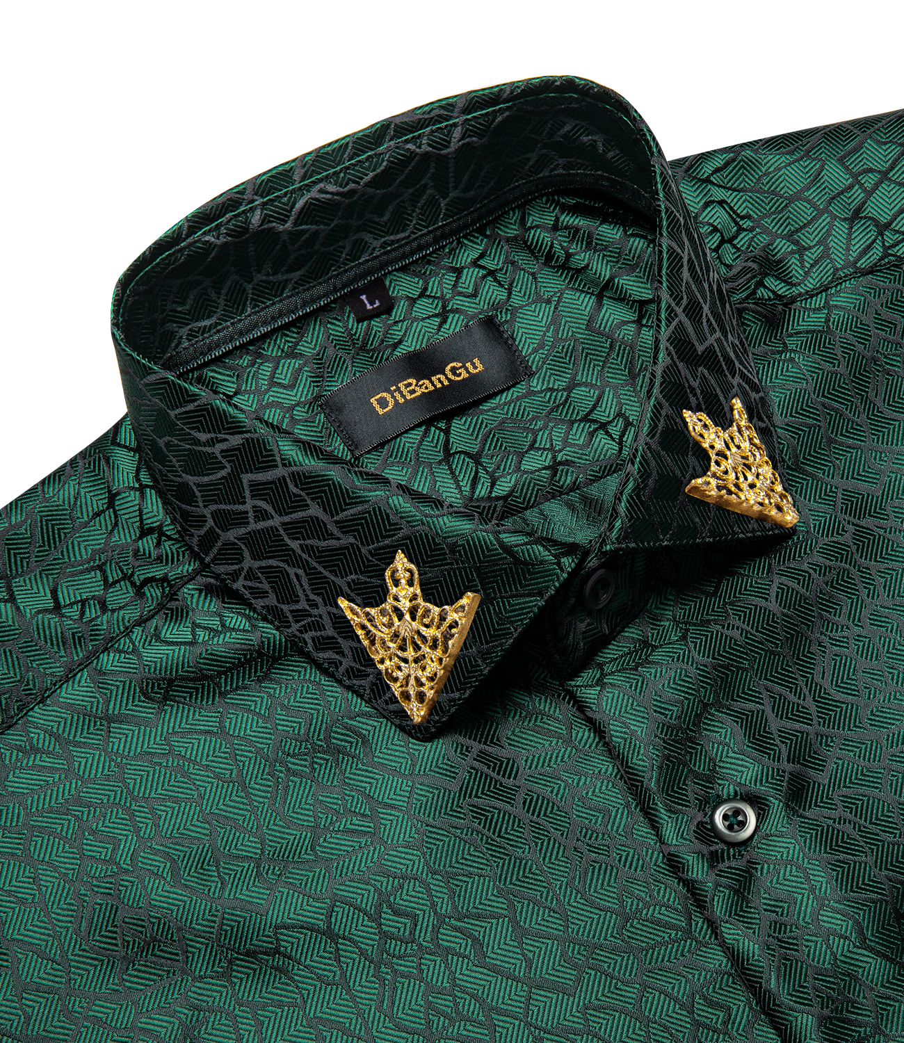 Fashion Green Shirts For Men C - огляд і ціна Men Formal Wear Top