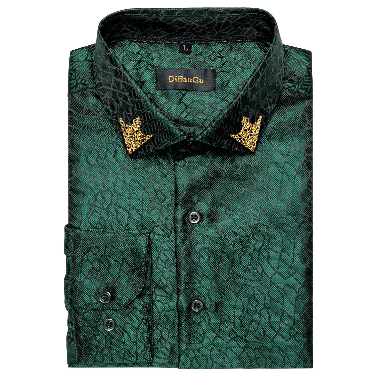 Fashion Green Shirts For Men C - огляд і ціна Men Formal Wear Top