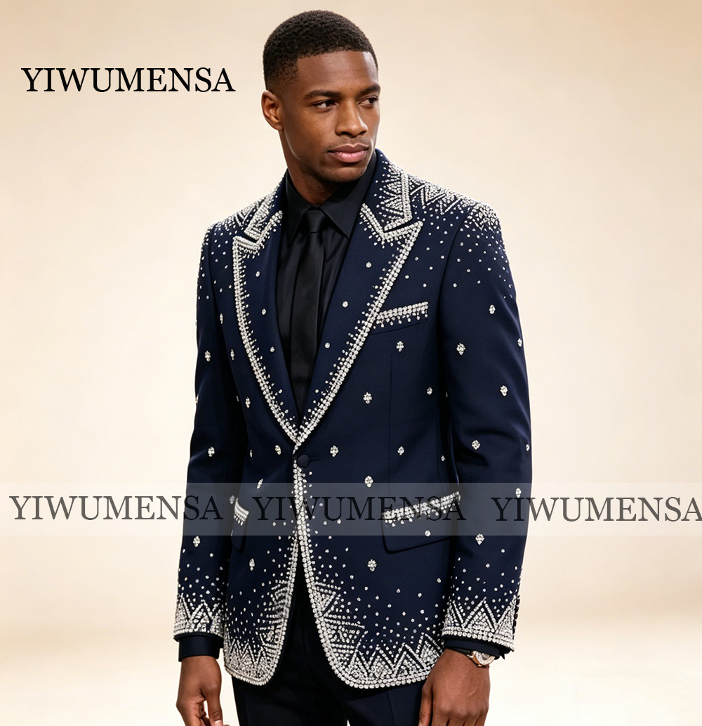 Brilliant Rhinestone Men Suit  - огляд і ціна Men'S Formal Wear In Wedding