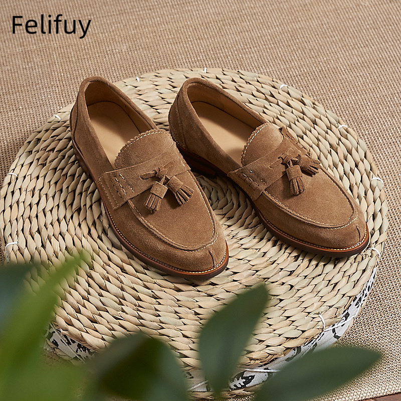 New Brown Men Flat Loafers Cow - огляд і ціна Men'S Formal Wear In Wedding