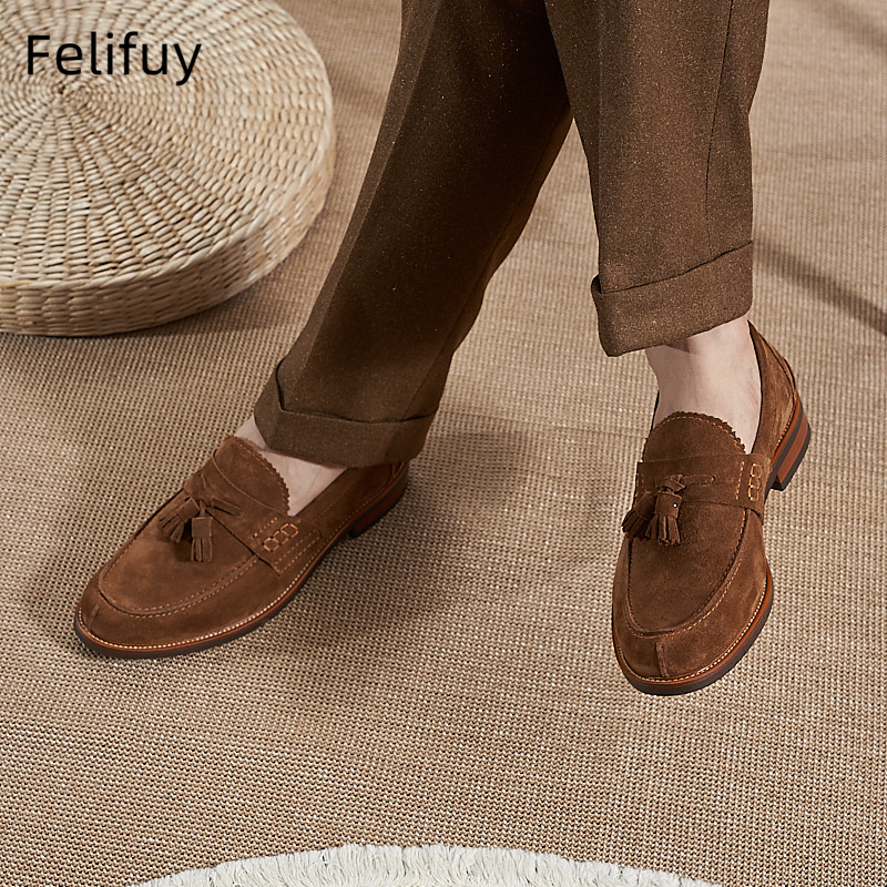 New Brown Men Flat Loafers Cow - огляд і ціна Men'S Formal Wear In Wedding