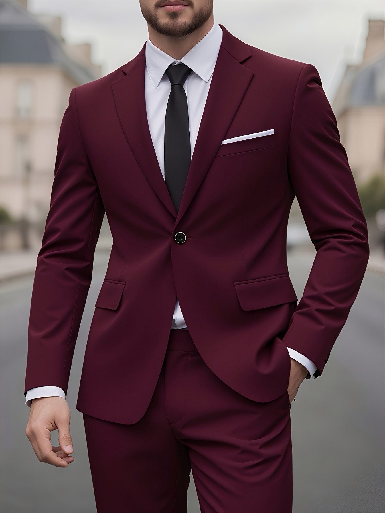Men's Suit 2pcs Set, Modern Ge - огляд і ціна Men Formal Wear Modern