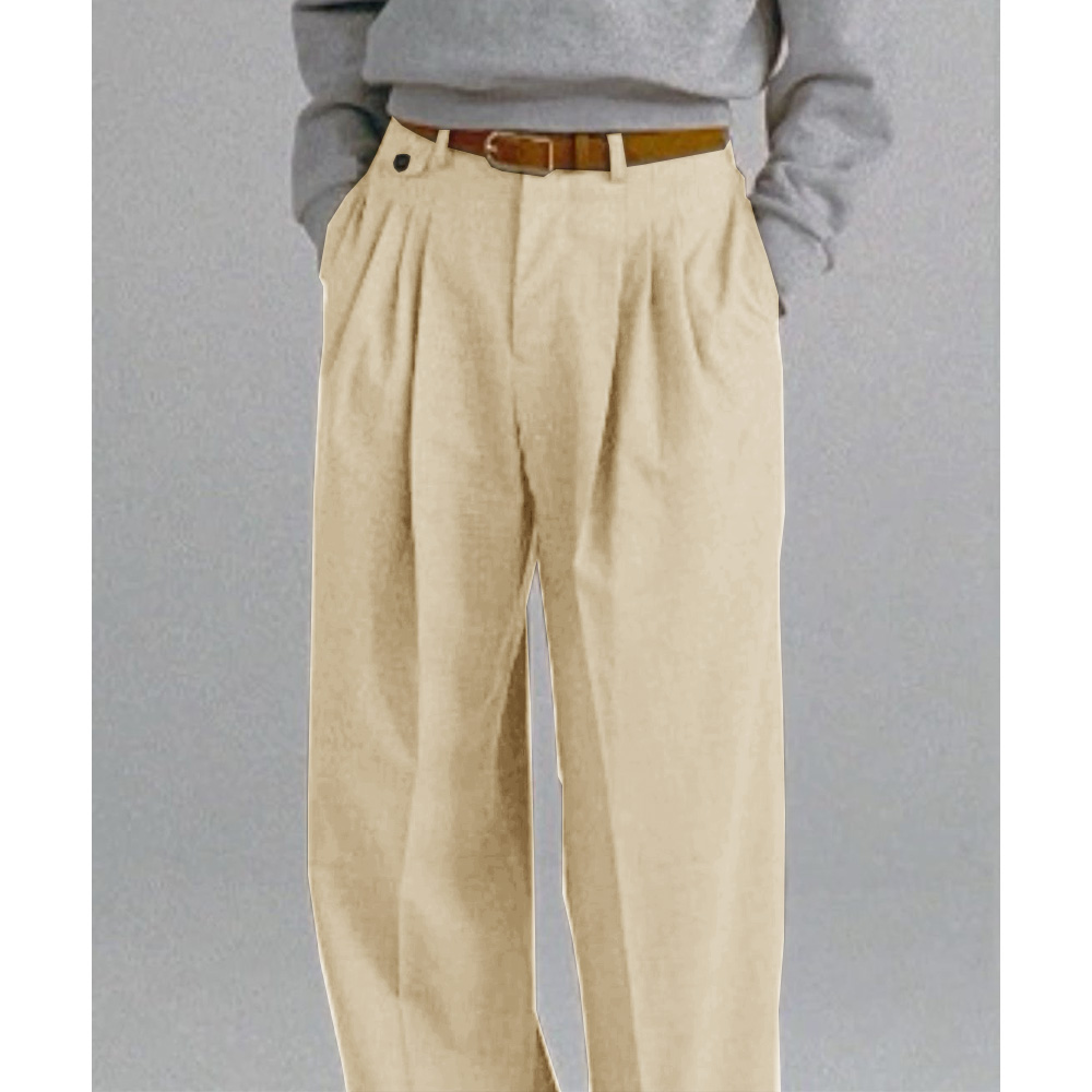 Mens Dress Pants Pleated Strai - огляд і ціна Dress Pant Flat Front