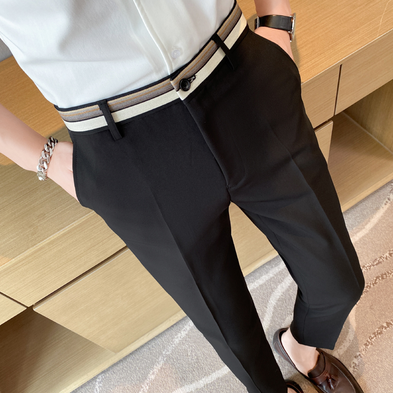 Fashion Waist Stripes Suit Pan - огляд і ціна Men'S Formal Wear Accessories
