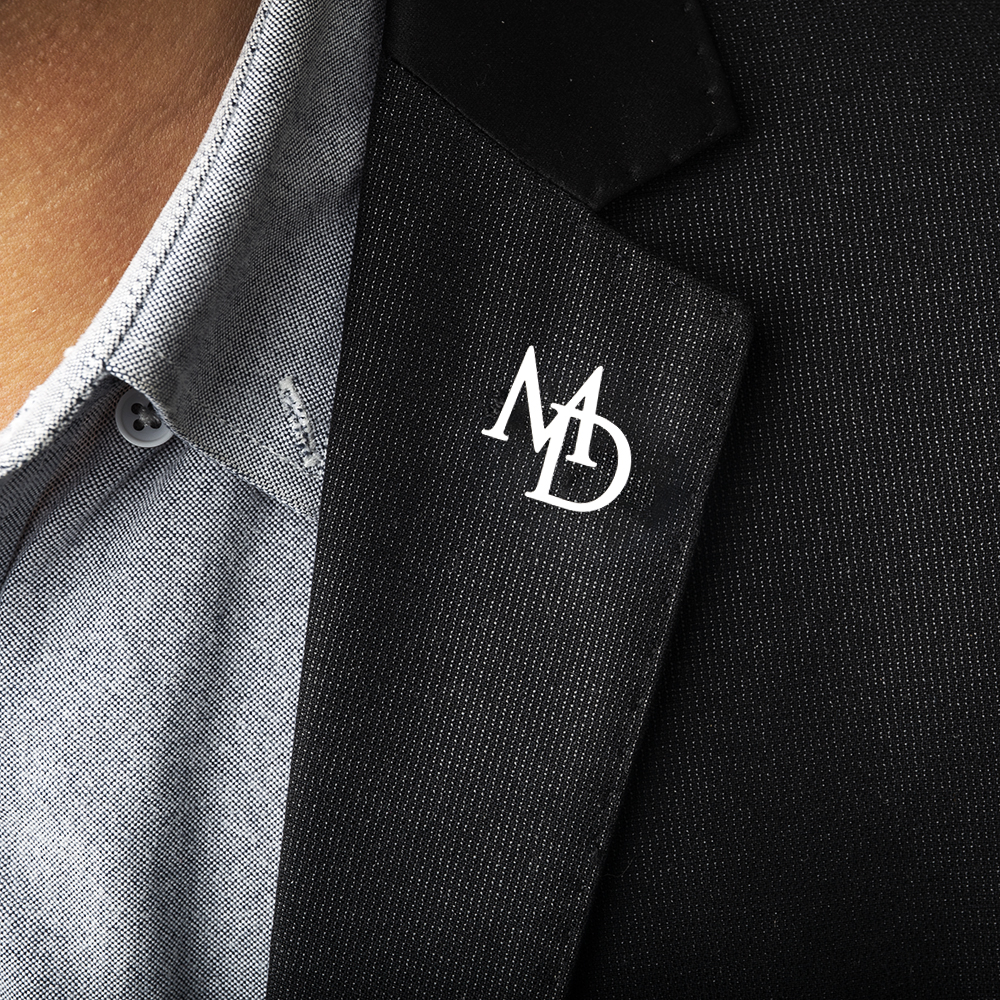 Tangula Custom Initials Brooch - огляд і ціна Tuxedo Lapel Pin