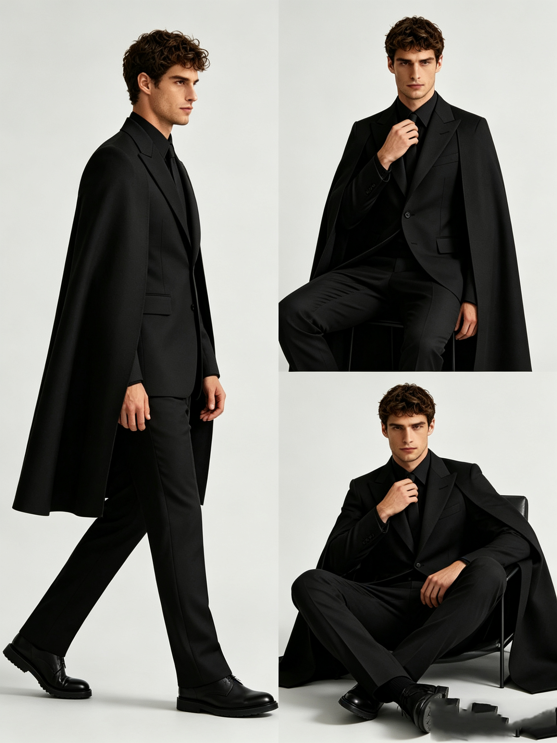 Designer Black Wrap Men Suit S - огляд і ціна Men Formal Wear Design