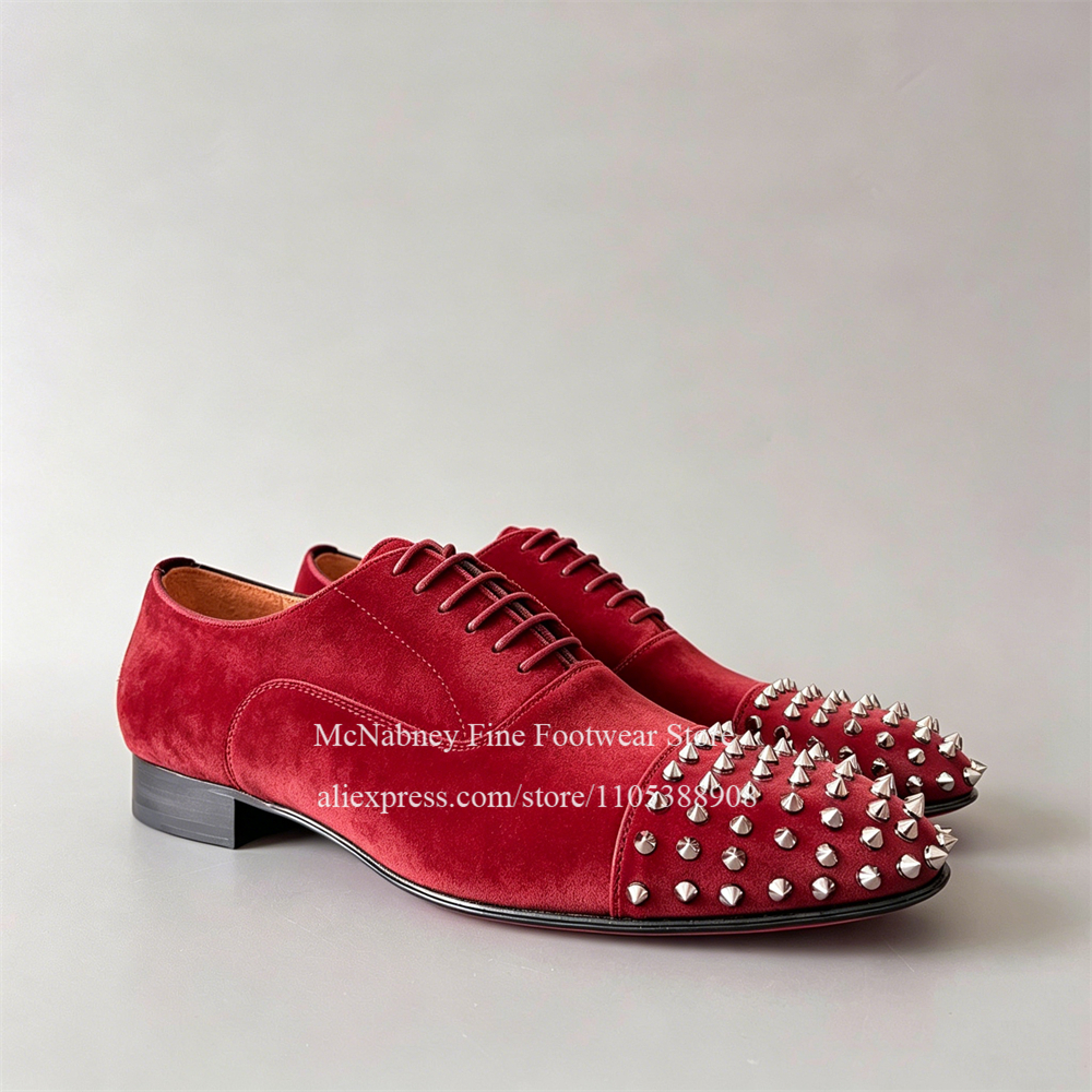 Spike Studs Leather Dress Shoe - огляд і ціна Men'S Formal Wear In Wedding