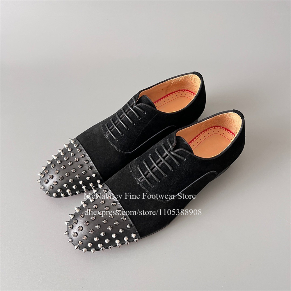 Spike Studs Leather Dress Shoe - огляд і ціна Men'S Formal Wear In Wedding