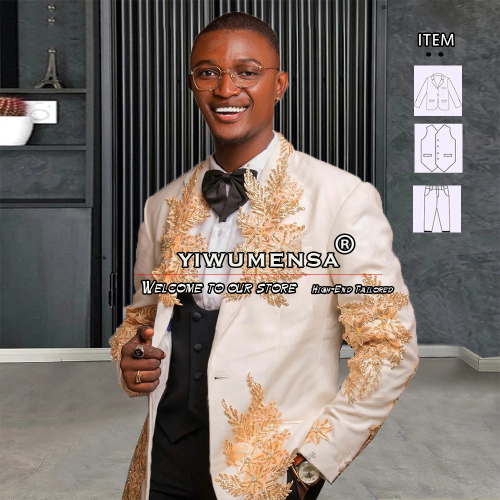 Customized 3 Pieces Suits Men  - огляд і ціна Men'S Formal Wear In Wedding