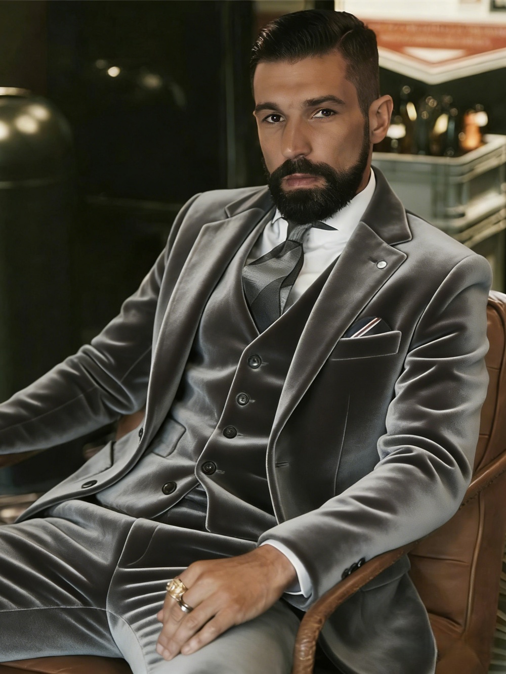 Men's Velvet Suits 3 Pieces Da - огляд і ціна Men'S Formal Wear In Wedding