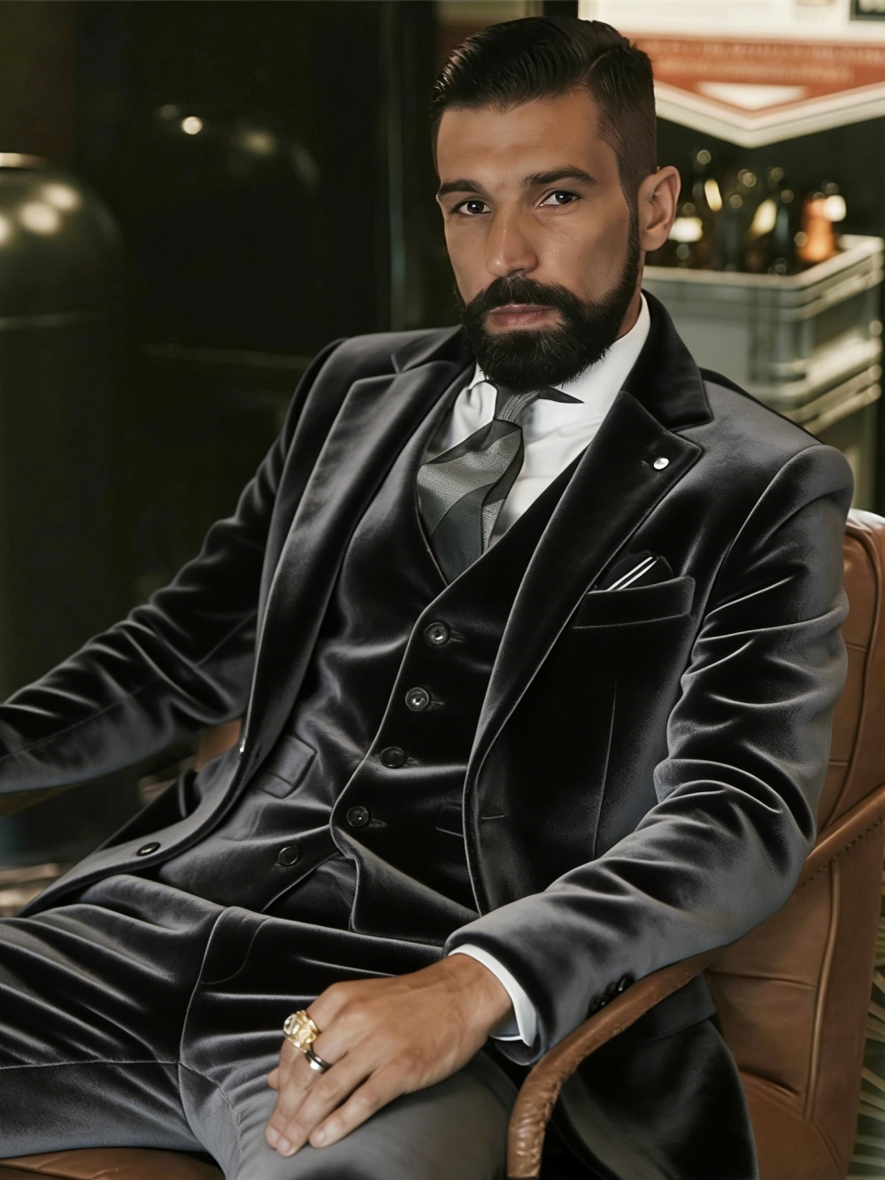 Men's Velvet Suits 3 Pieces Da - огляд і ціна Men'S Formal Wear In Wedding