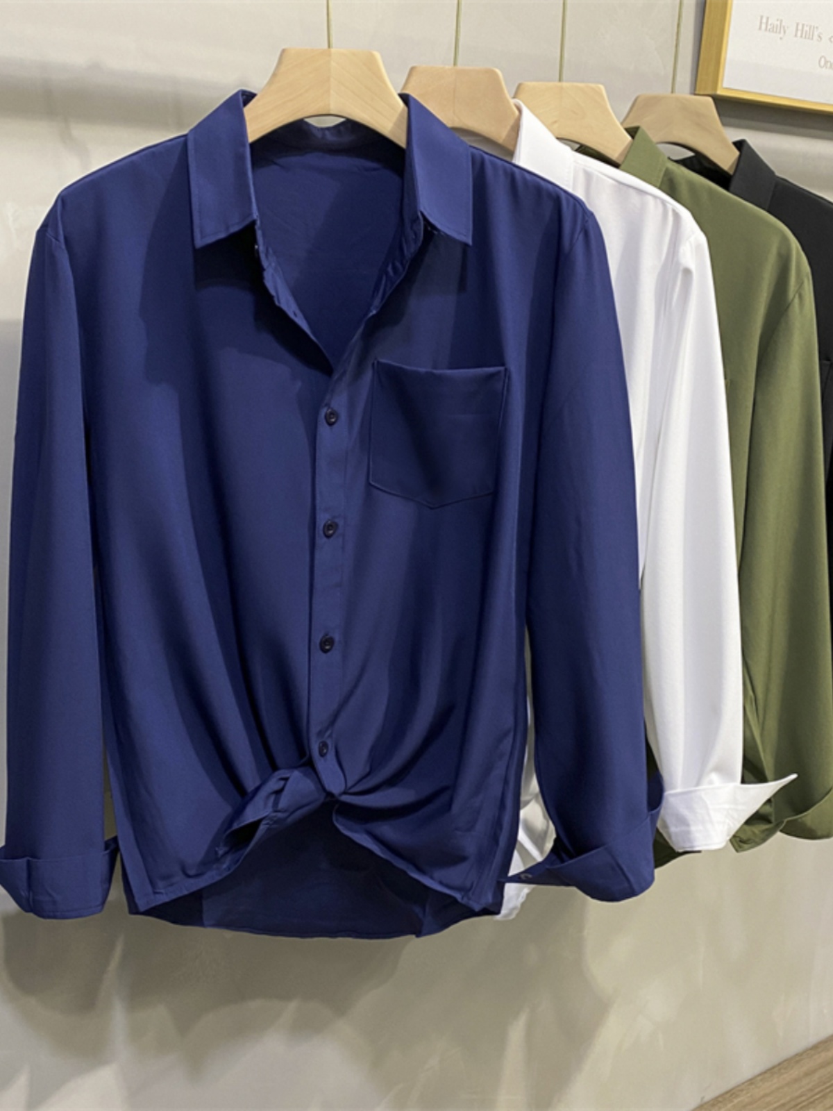 White Long Sleeve Shirt Jacket - огляд і ціна Men Formal Wear Brands