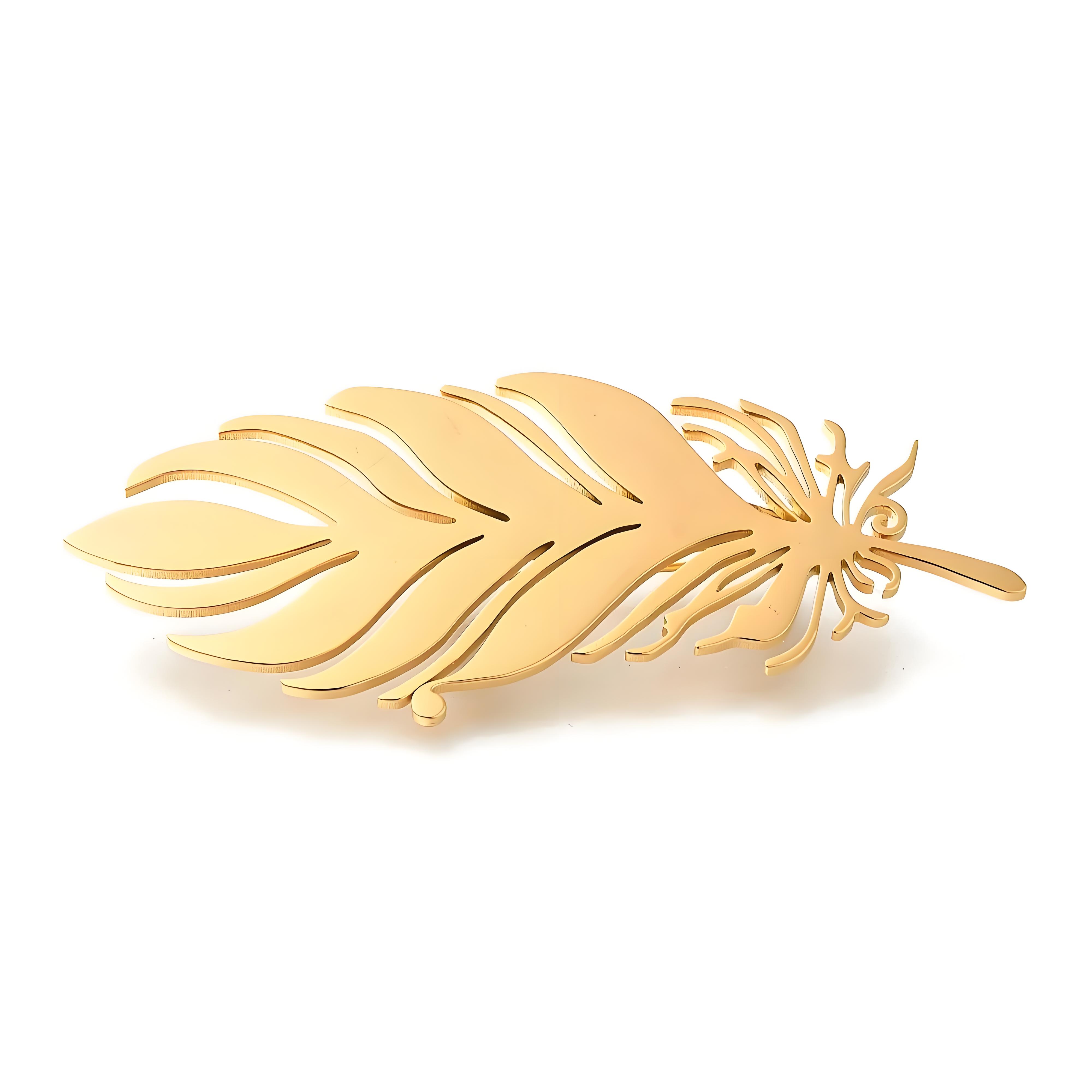 Gold - Plated Feather Brooch,  - огляд і ціна Tuxedo Lapel Pin